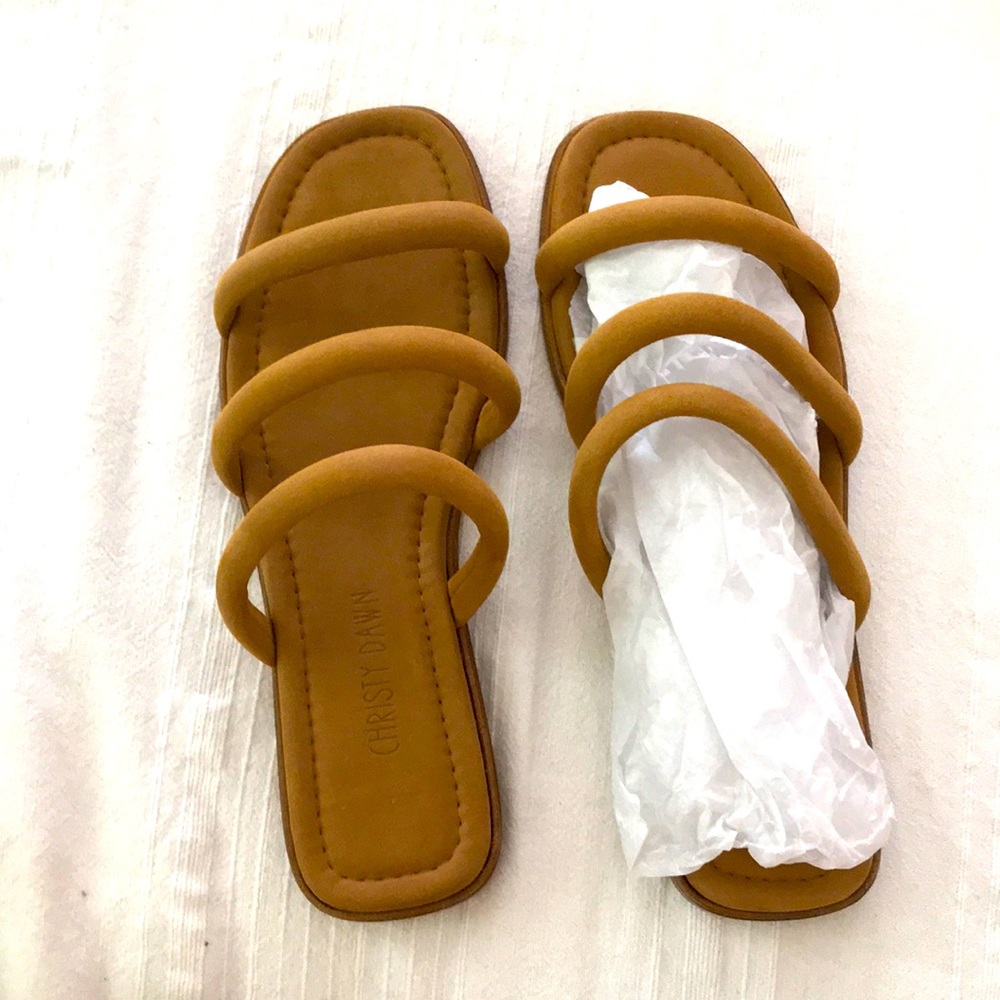 Christy Dawn Monroe Sandal Walnut Leather